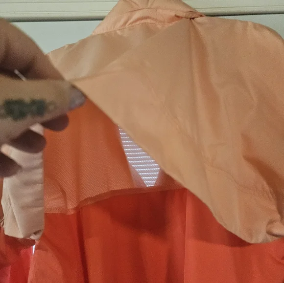 Lauren James M Women's Two-Tone Orange Rain Jacket - Picture 5 of 9